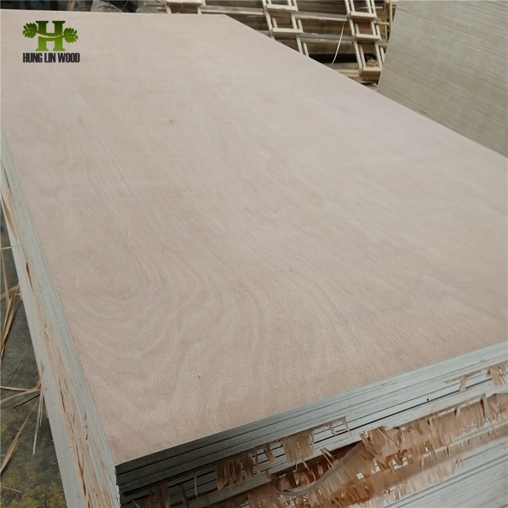 E0/E1/E2 Class Mr Glue Okoume Veneer Plywood for Furniture