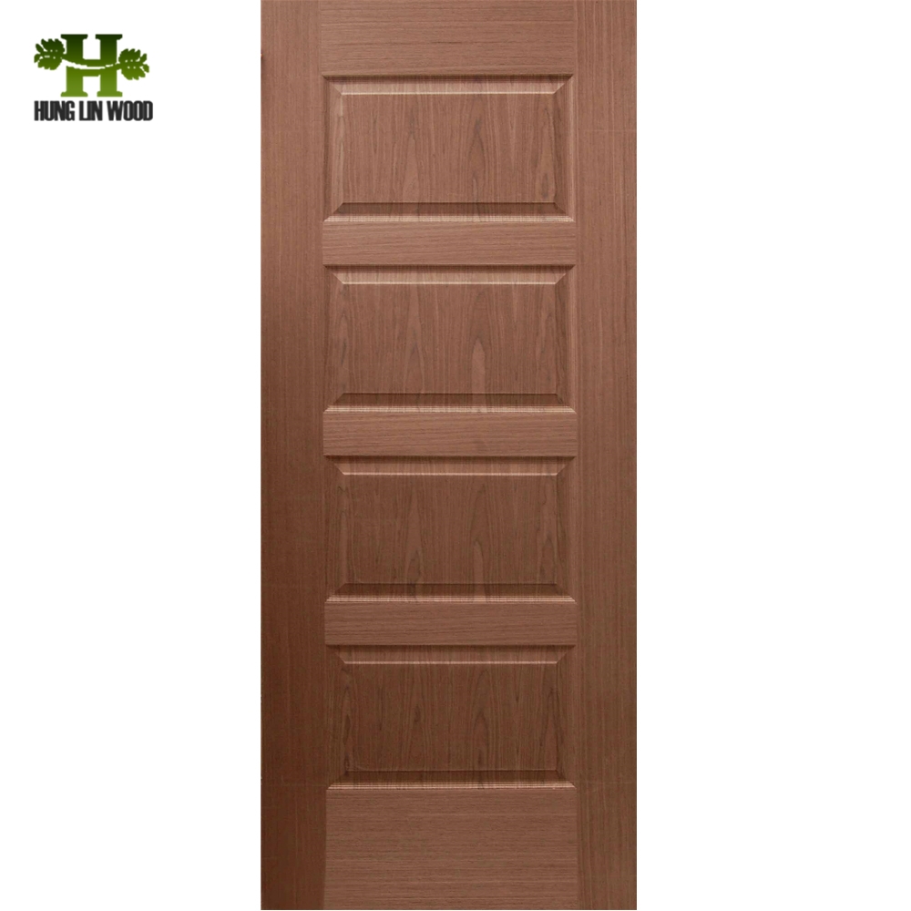 Moulded Wooden Interior HDF Door Skin for Apartment