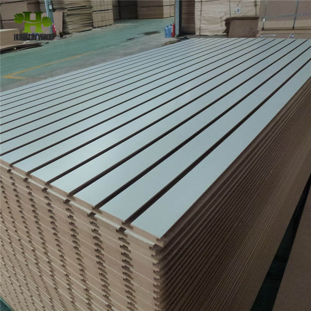 0.4mm Melamine Slotted MDF with Aluminium From China