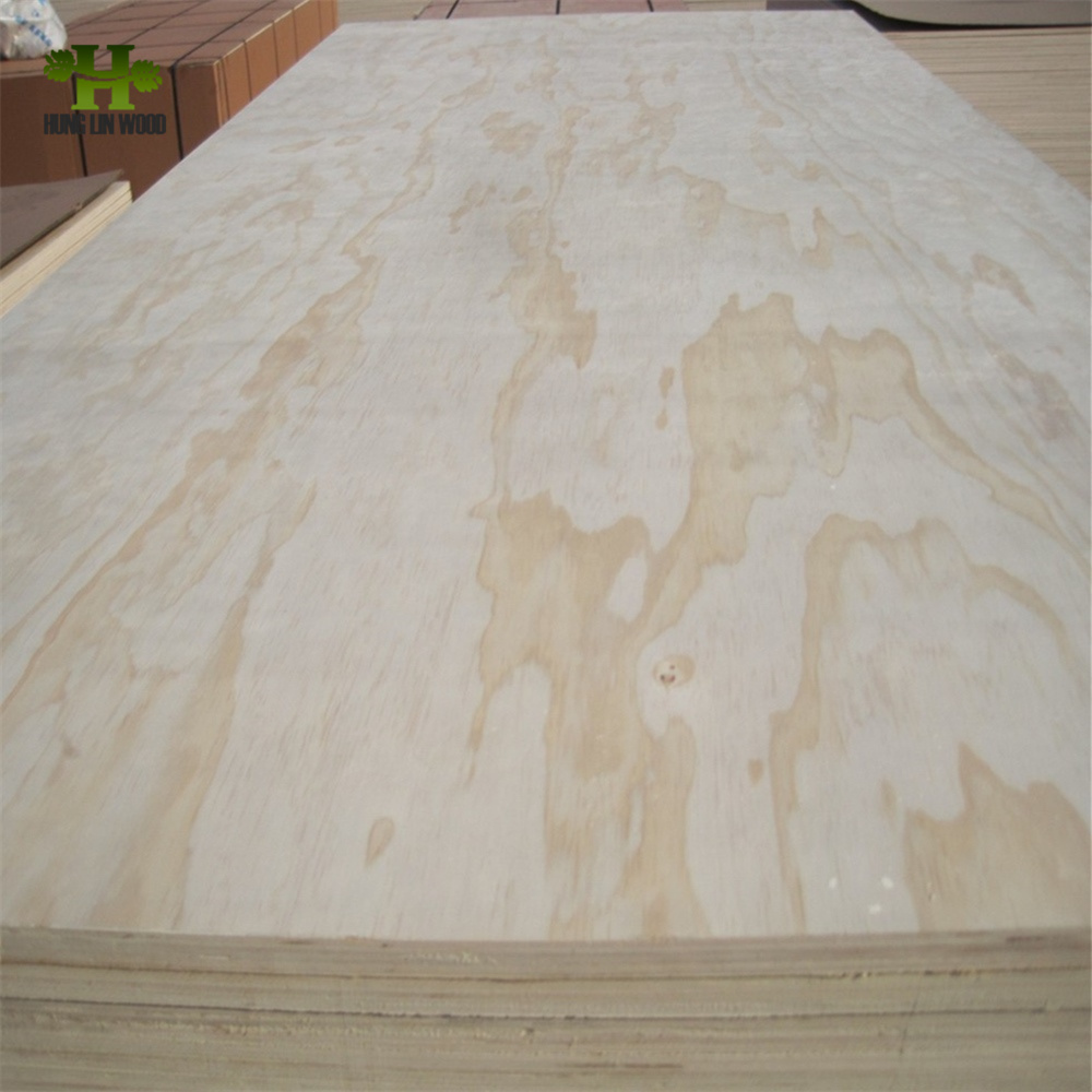 1220*2440mm First Class E0/E1 Grade Natural Pine Wood Veneer Plywood 