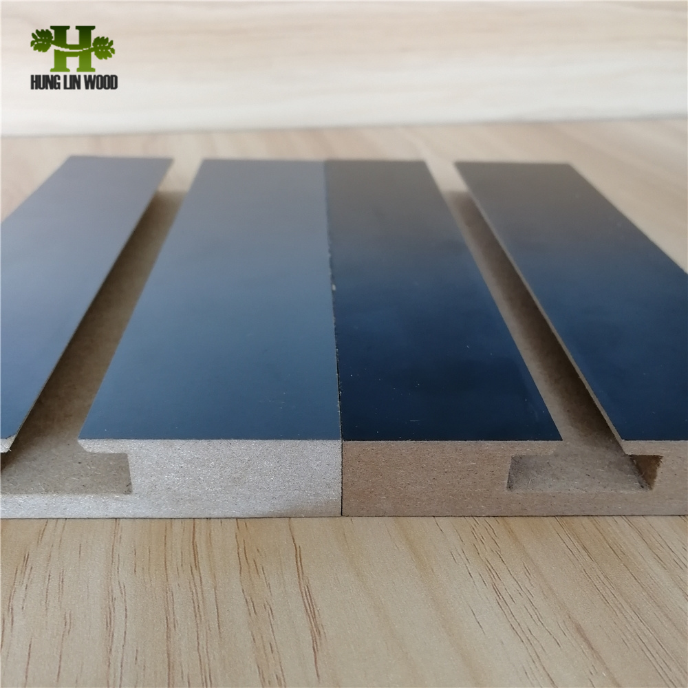 Slot MDF/ Plain/Wood Veneer/PVC/UV/HPL/Melamine Laminated MDF and HDF Board