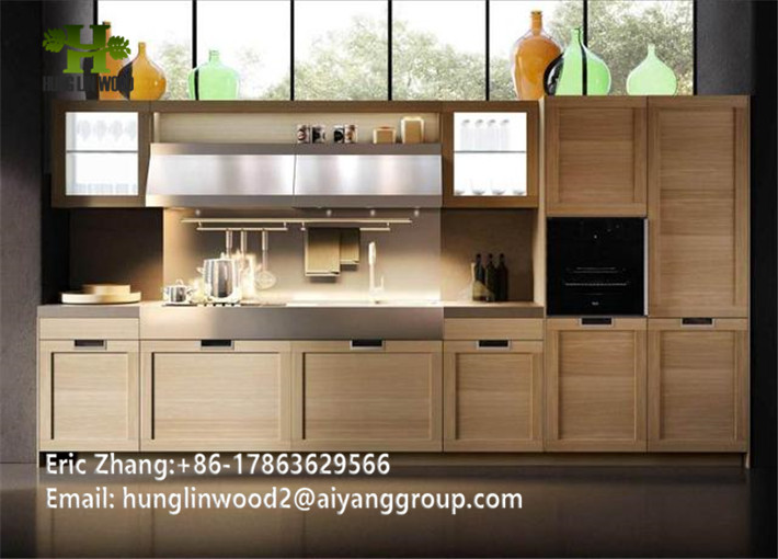 Good Price Apartment Hotel Project Use Modular Modern Wooden Melamine Laminate Kitchen Cabinets
