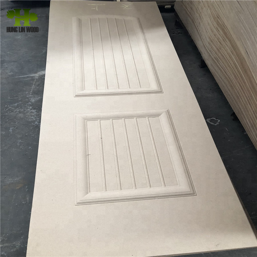 Natural Veneer /Melamine Faced HDF Mould Door Skin Used for Home Door Furniture