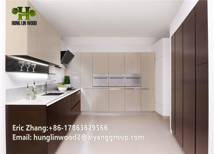Popular Modern Modular MDF MFC Customized Laminate Kitchen Cabinet