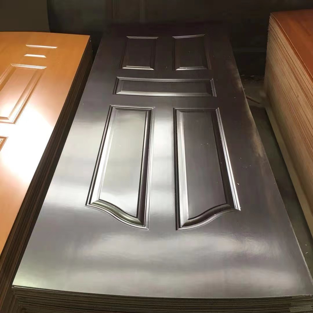 2.7mm 3mm 4.2mm Woodgrain Melamine Finished HDF Moulded Door Skin