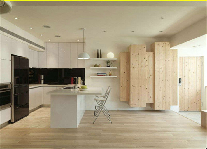 Fashion Modern Home Kitchen Room PVC Kitchen Cabinet