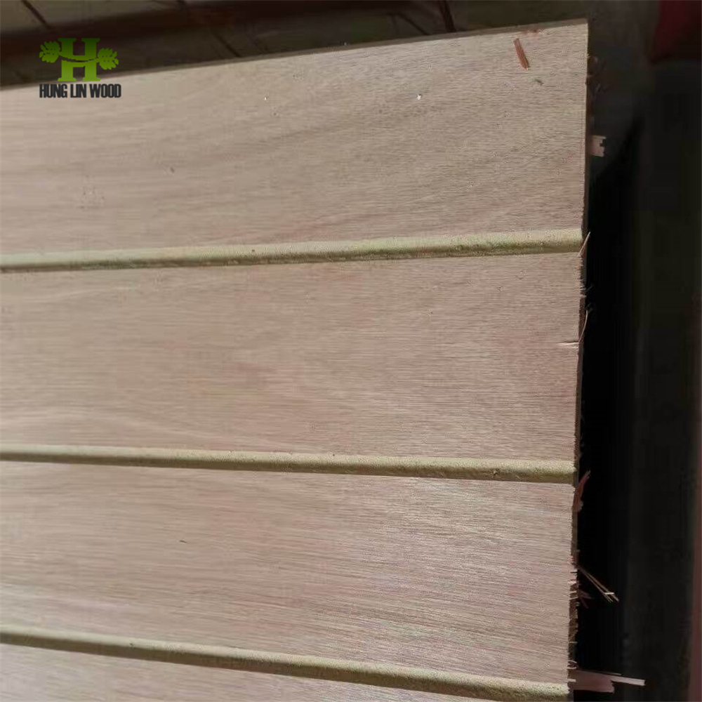 V Shape Slots Plywood for Floor/Indoor Furniture & Deocration