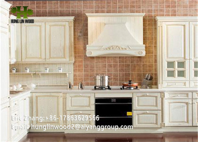 L-Shaped Multi Color Simple Design Melamine Modular Kitchen Cabinets
