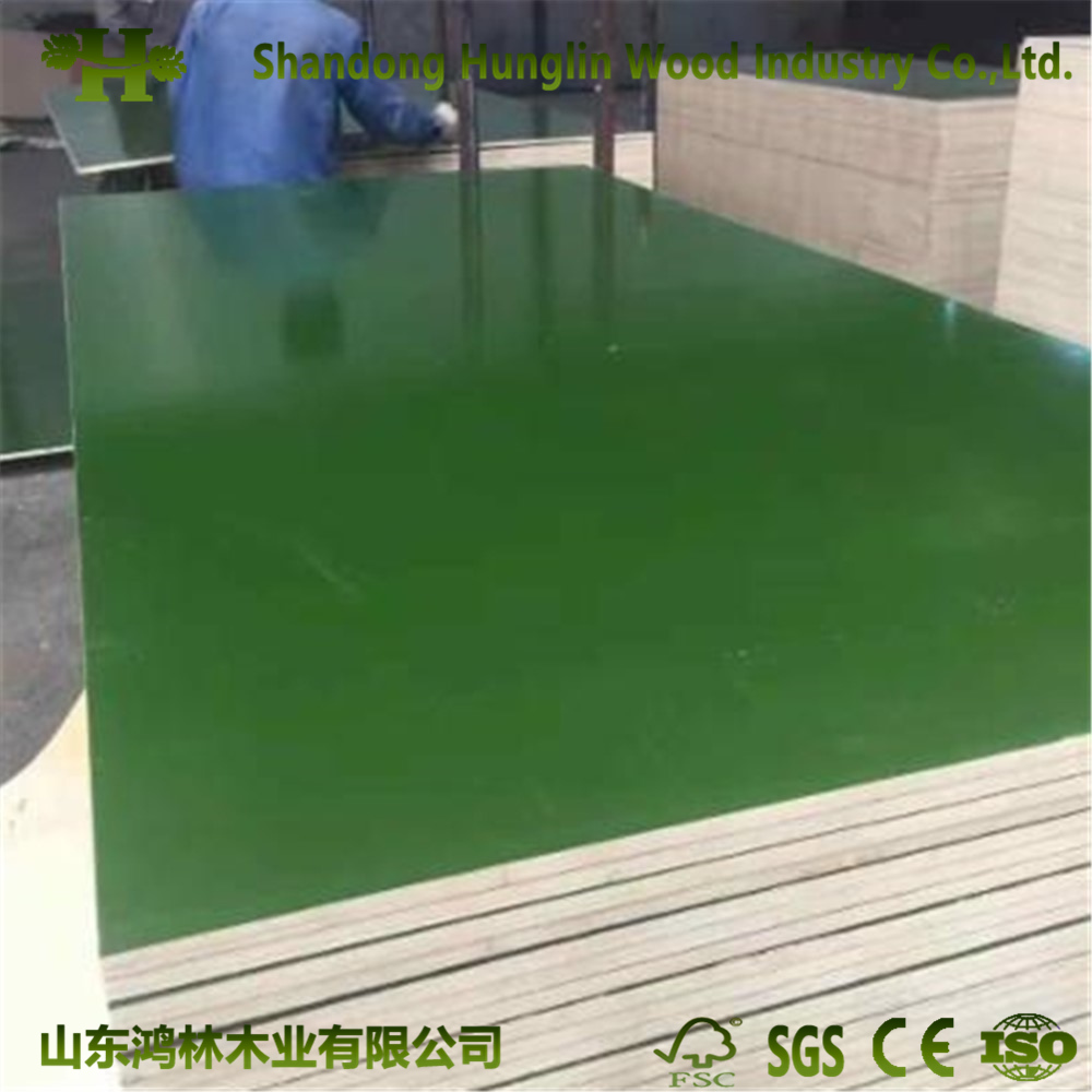 18mm Poplar Core Green PP Plastic Film Faced Plywood for Construction
