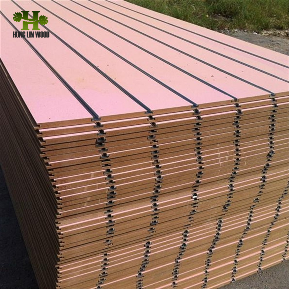 Slotted Melamine MDF / Grooved MDF Wall Panel