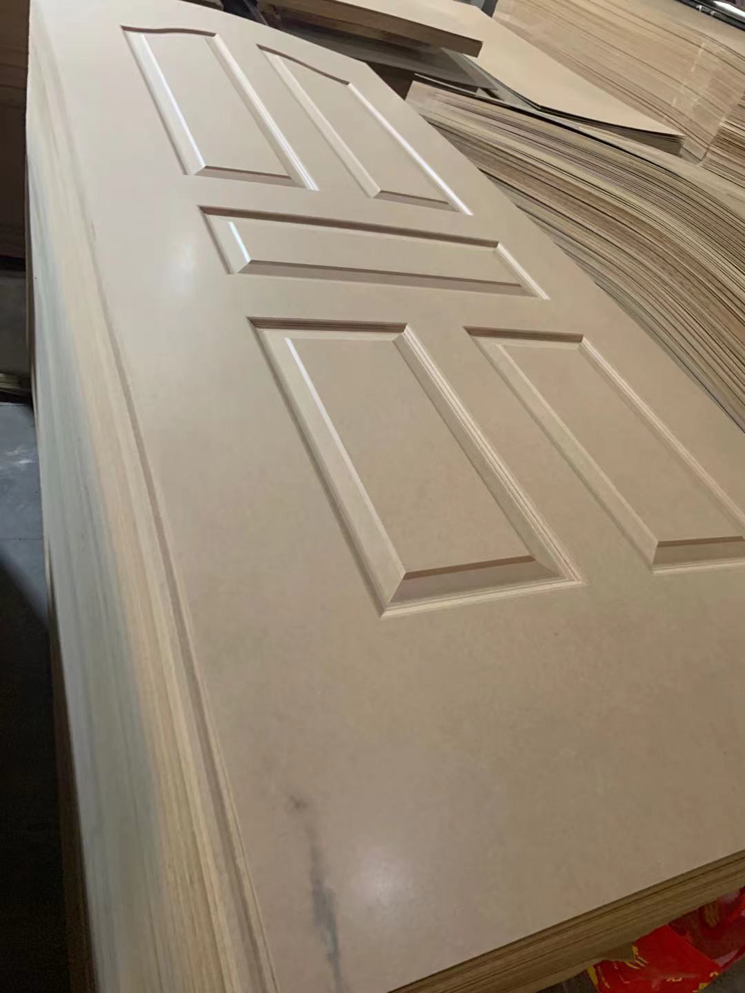 Natural Veneer /Melamine Faced HDF Mould Door Skin Used for Home Door Furniture