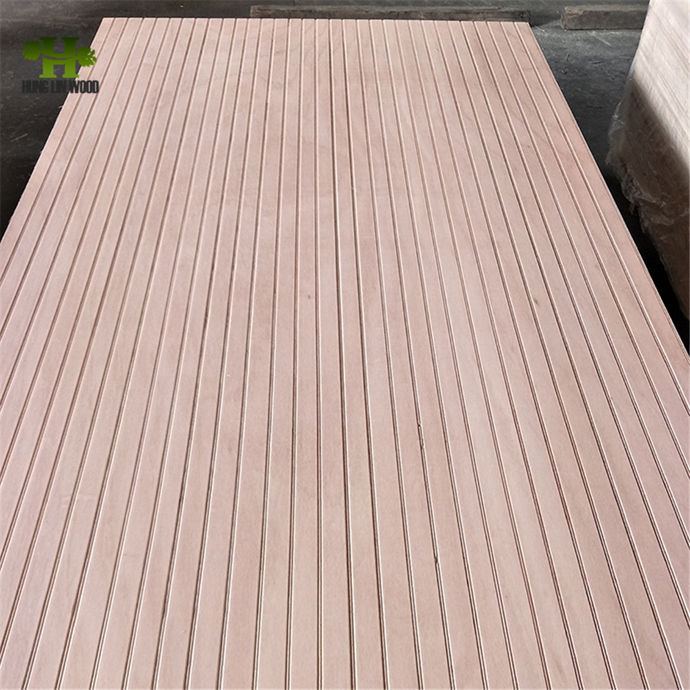 W and V Types Tongue Groove Slot Plywood for Wall Panel